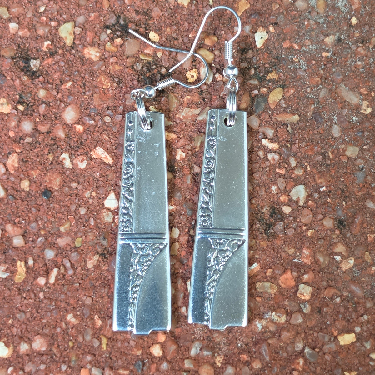 Caprice Pattern Silver Plate Spoon Earrings