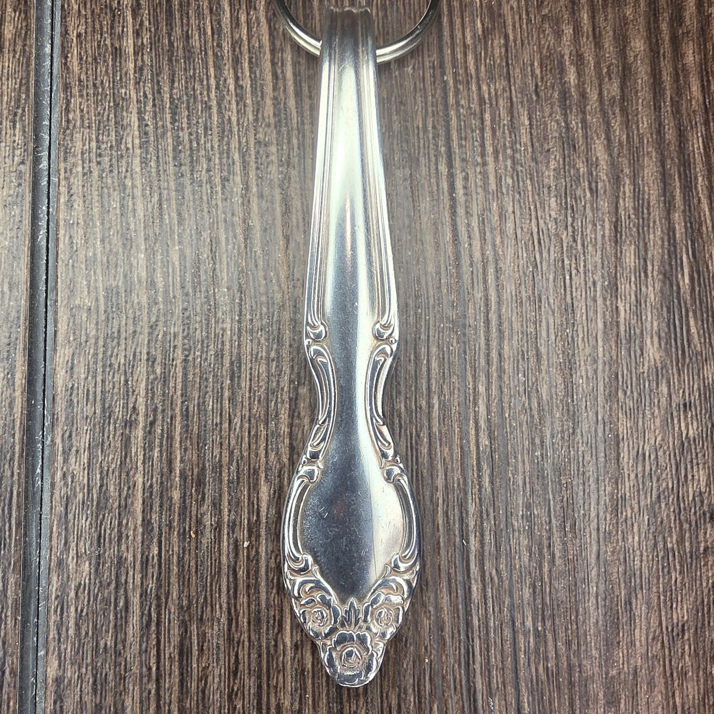 Lady Densmore Pattern Silver Plated Keychain