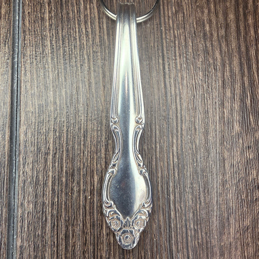 Lady Densmore Pattern Silver Plated Keychain