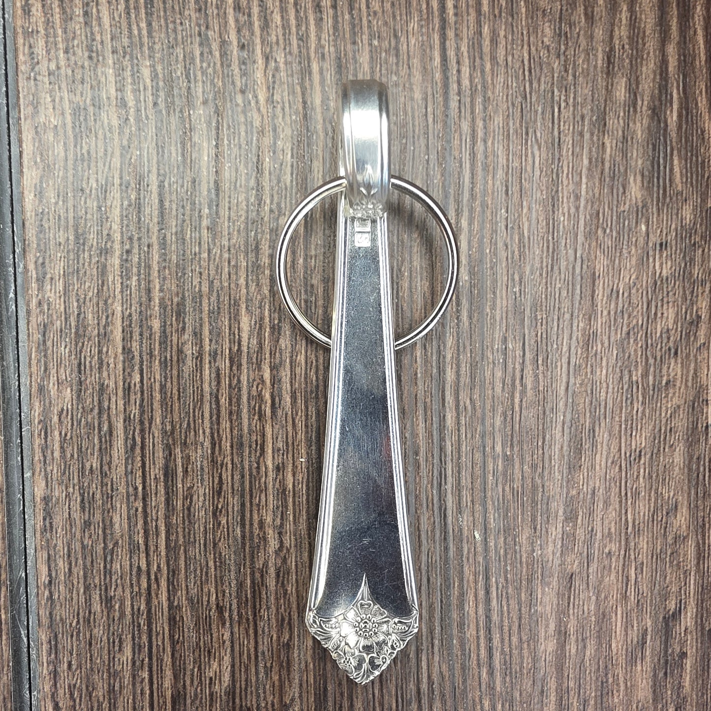 Star Light Pattern Silver Plated Keychain