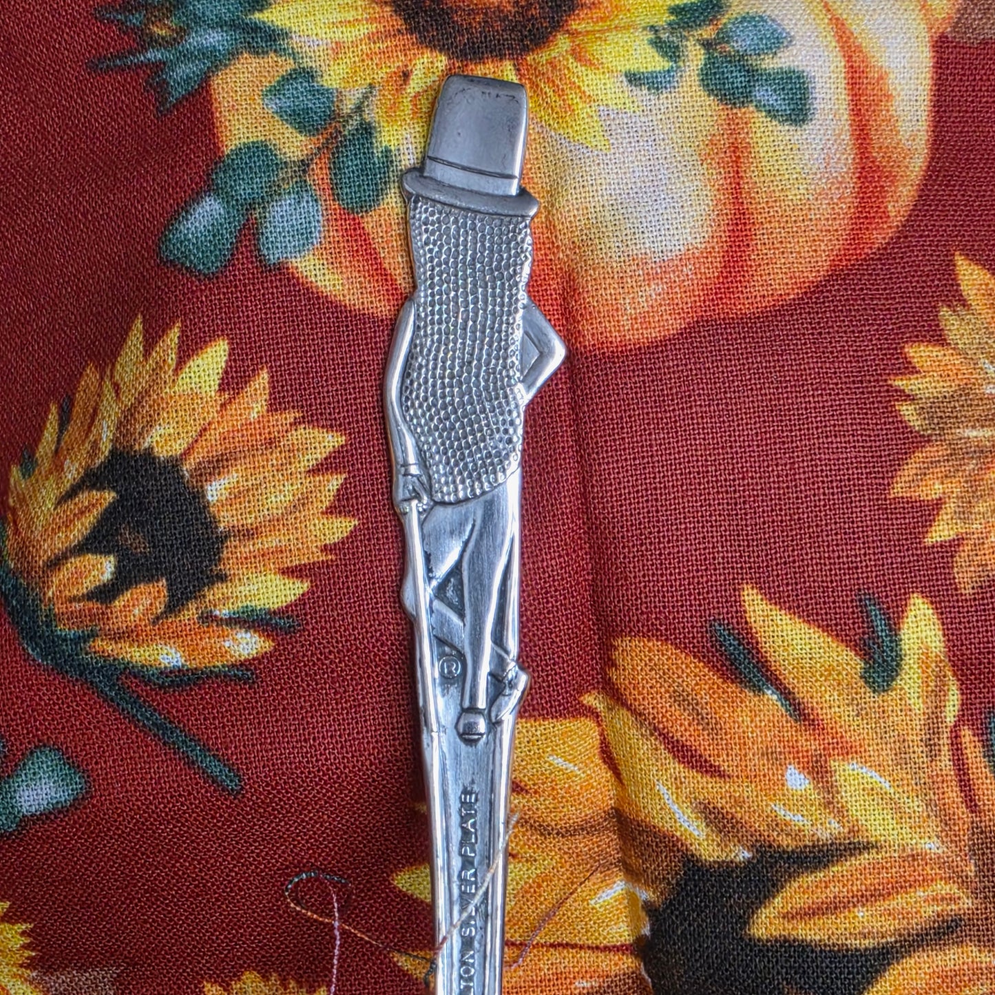 Mr. Peanut Silver Plate Spoon Ring